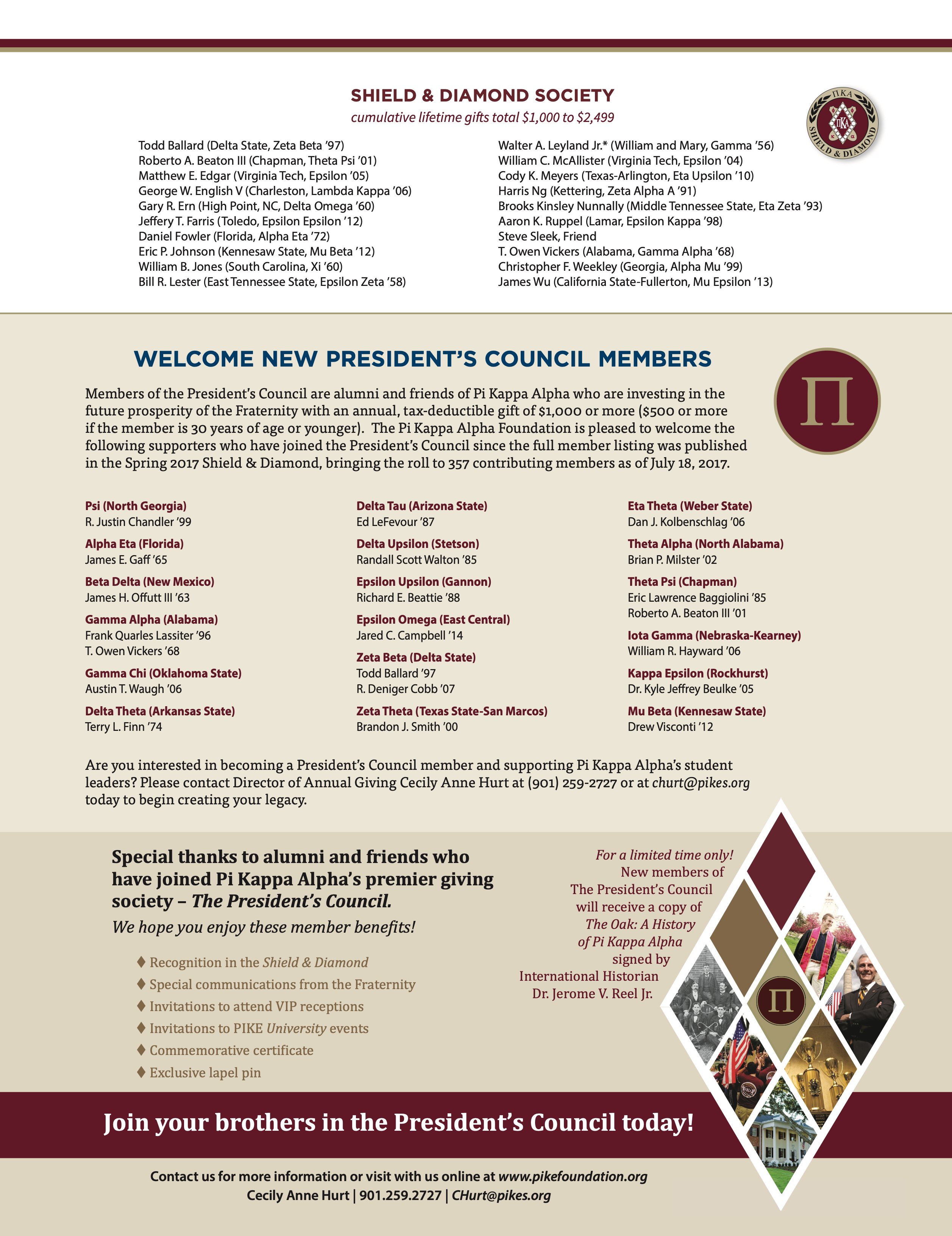 Welcome New President's Council Members